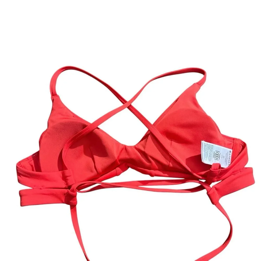 ATHLETA triangle bikini top A-C Orange NWT Sz XS